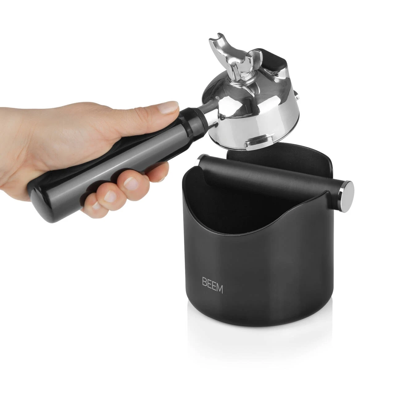 Beem Abschlagbehälter Für Siebträger 650ml, Schwarz 2 Beem Abschlagbehälter Für Siebträger 650ml, Schwarz – Bild 2