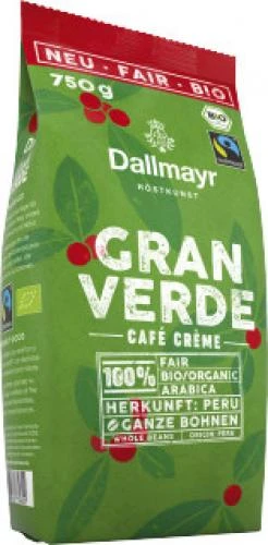 Dallmayr Gran Verde BIO Café Crema Ganze Bohnen 750g