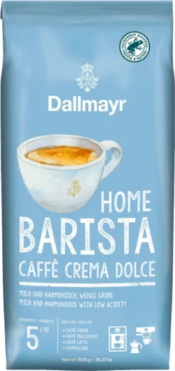 Dallmayr Home Barista Caffe Crema Dolce 1kg Ganze Bohnen