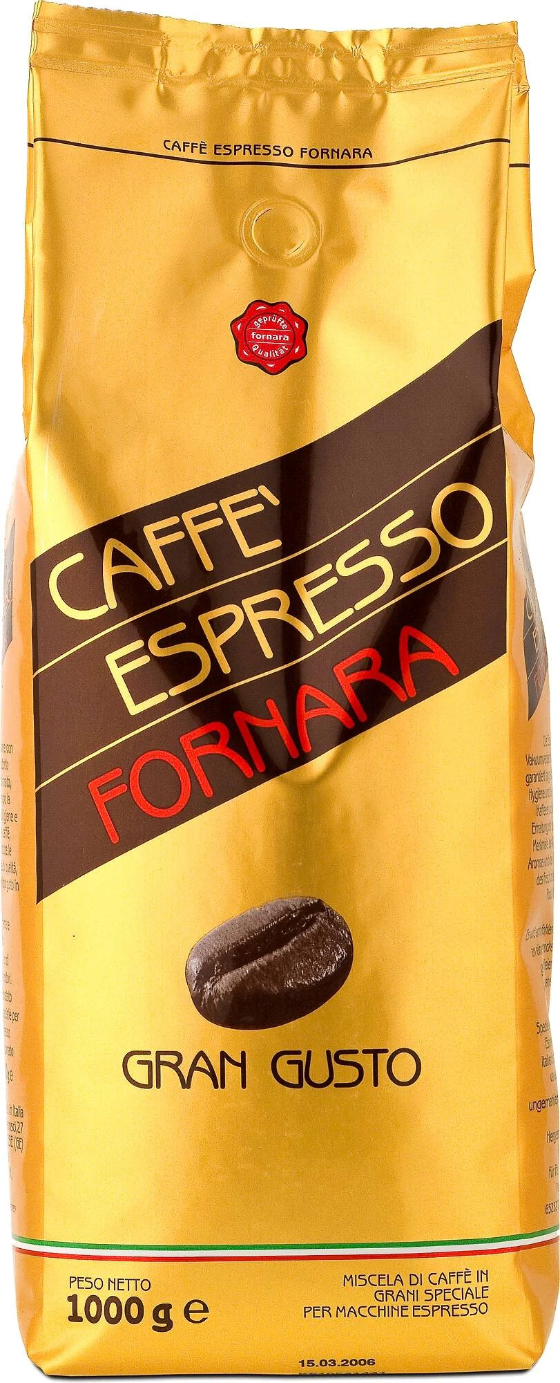 Fornara Espresso Gran Gusto Ganze Bohnen 1kg 1 Fornara Espresso Gran Gusto Ganze Bohnen 1kg