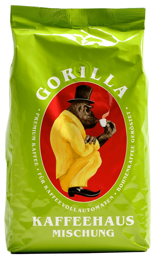 Gorilla Kaffeehaus Mischung Ganze Bohnen 1kg 1 Gorilla Kaffeehaus Mischung Ganze Bohnen 1kg