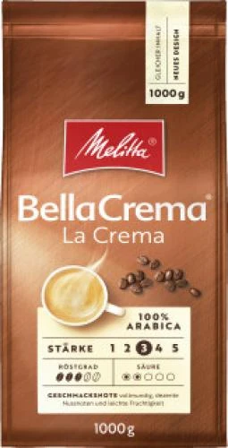 Melitta Bella Crema La Crema Ganze Bohnen 1kg 1 Melitta Bella Crema La Crema Ganze Bohnen 1kg