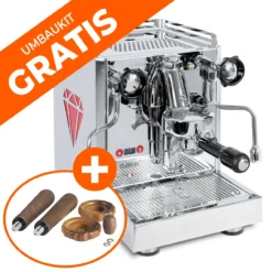 Quick Mill Espressomaschine Rubino Plus Mit Seitlichem Logo + GRATIS Umbaukit Aus Holz Für Rubino Plus