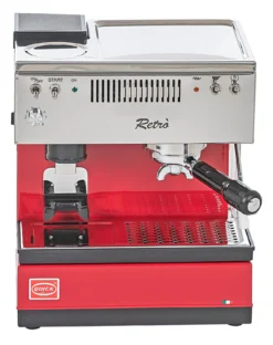 Quick Mill Retro 0835 Espressomaschine Mit Eingebauter Mühle, Rot