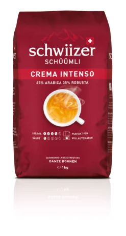 Schwiizer Schüümli Crema Intenso Ganze Bohnen 1kg