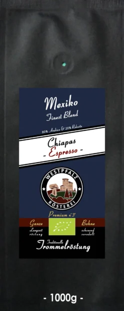 Westpfalz Rösterei BIO Chiapas Espresso Ganze Bohnen 1kg
