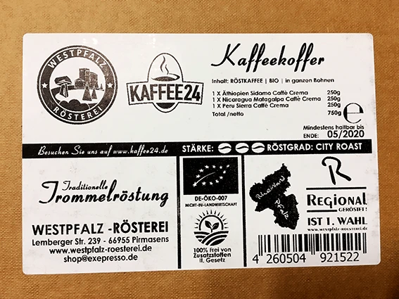 Westpfalz Rösterei BIO Kaffeekoffer-Set Ganze Bohnen 3x250g 2 Westpfalz Rösterei BIO Kaffeekoffer-Set Ganze Bohnen 3x250g – Bild 2